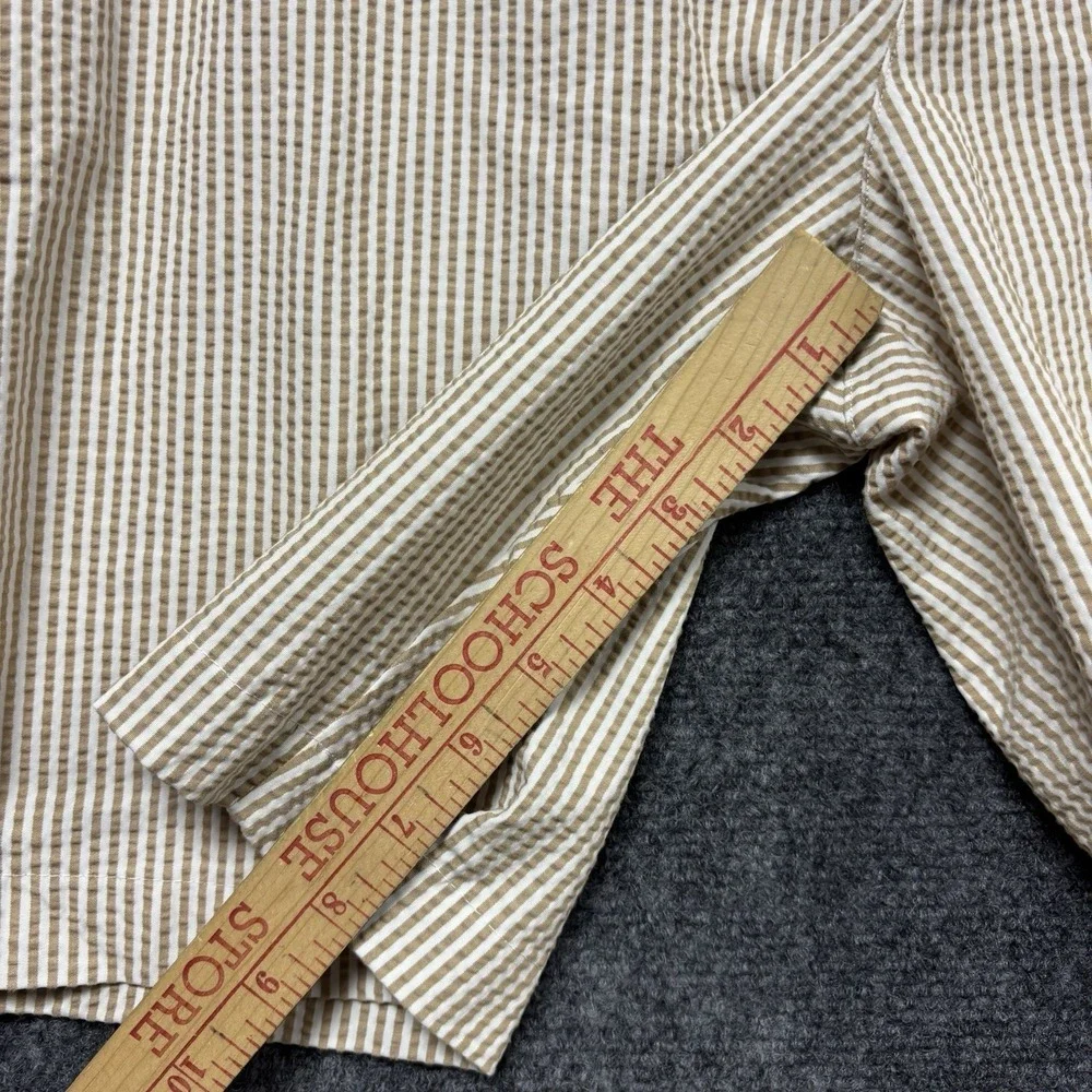 Nike Dri-FIT Golf Shorts 38 Khaki Seersucker Stripe‎ Stretch 8